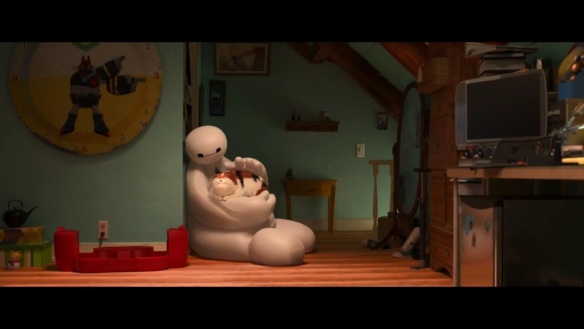 Baymax and the hairy baby
